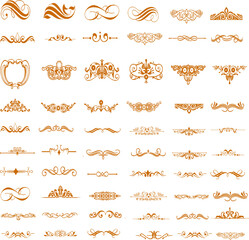 Elegant Vintage Vectors Bundle in Golden Color for Retro Designs, Logos, Illustrations, and Classic Graphics