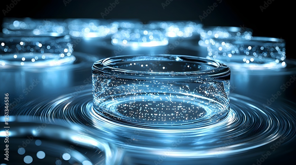 Poster futuristic data visualization showcasing the dynamic flow and energy of a high tech system smooth