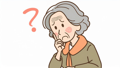 疑問を抱える老人(?マーク)