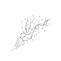 continuous line drawing sparks of fireworks