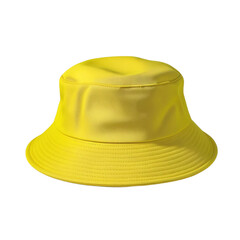 Fototapeta premium Yellow bucket hat isolated on transparent background