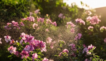 花粉が舞っている様子