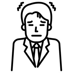 아픈 회사원 아이콘