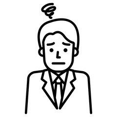 혼란스러운 회사원 아이콘