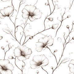 Delicate Floral Seamless Pattern Design