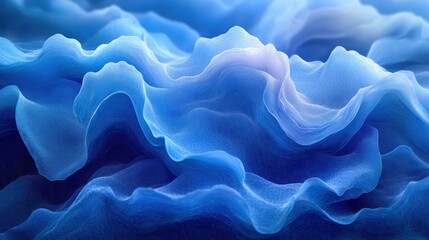 Obraz premium Abstract blue wave texture, fluid motion, background design, website art