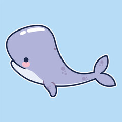 Sea Animal in cute colorful design for kids and education