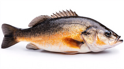 Fishing action largemouth bass in freshwater nature close-up aquatic environment