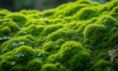 Lush green moss covering the ground