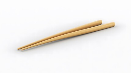 Naklejka premium A pair of chopsticks, isolated on a white background