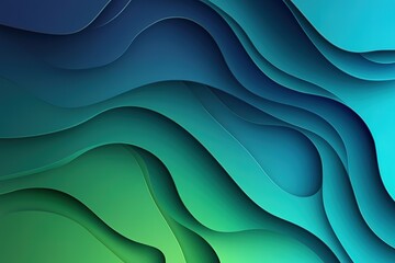Obraz premium Serene Teal and Midnight Blue Gradient: Abstract Background Vector Illustration. Perfect for website banners, presentations, social media posts, and graphic design projects. A captivating blend of 