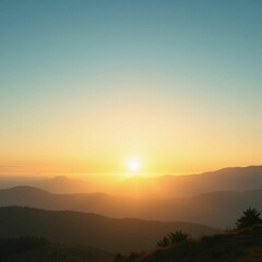 sunset in the mountains