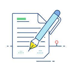 pen writing icon, pen writing vector illustration-simple illustration of pen writing, perfect for pen writing logos and icons