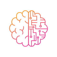 Machine learning icon logo for app and websites