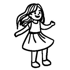 Girls are sitting and playing