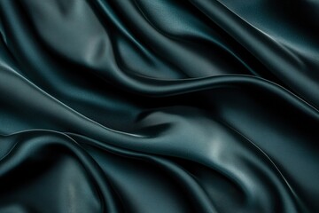 Fototapeta premium Luxurious Emerald Silk Drape: Elegant Dark Green Gradient Background for Premium Designs. Perfect for website banners, social media posts, invitations, and more. Create sophisticated visuals with this