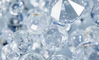 Clear bubbles creating a sparkling effect.