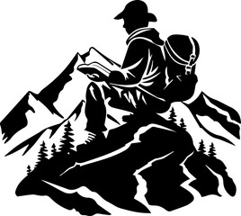 Hiker vector design illustration 