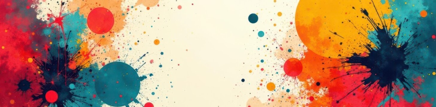 Abstract geometric shapes, scribbled lines & splatters, element, splatter