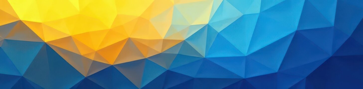 Dynamic blue yellow gradient geometric pattern, futuristic, composition, motion