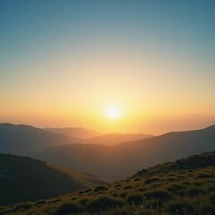 sunset in the mountains