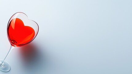 Heart Shaped Glass Filled With Red Liquid