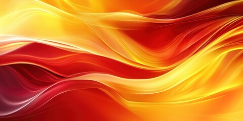 Abstract fiery orange and red waves digital art background fiery swirls dynamic design