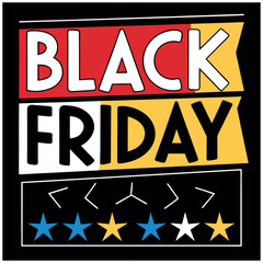 Black Friday - Retro Shopping & Discount T-Shirt Design