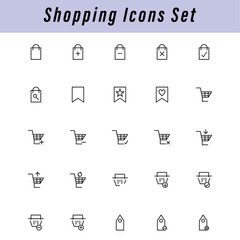 Shopping Icons Set vector illustration