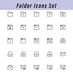 Fototapeta na wymiar Folder Icons Set vector illustration