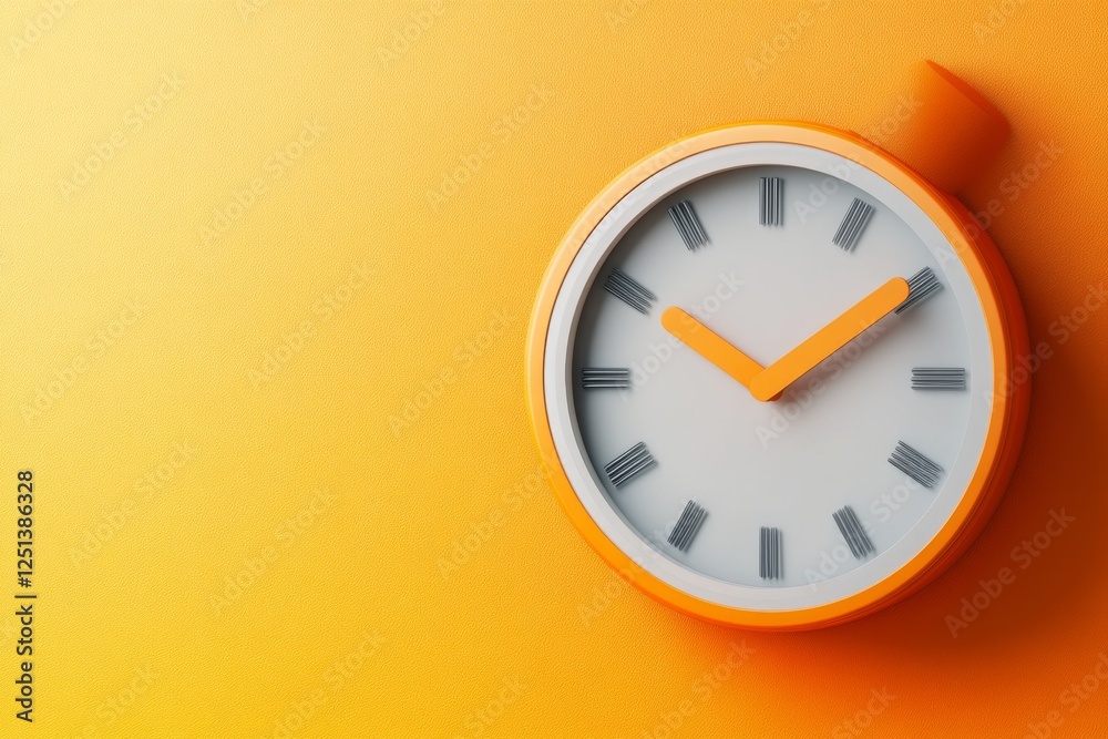 Poster A clean minimalist icon of a clock with a checkmark, symbolizing a completed deadline