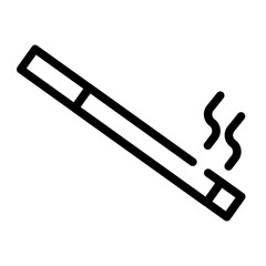 cigarette cut line icon