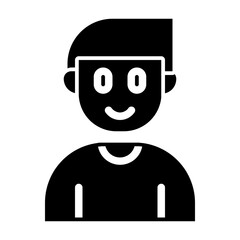 teenage avatar glyph icon