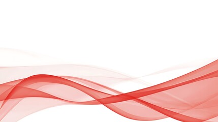 Obraz premium Abstract Red Waves Flowing On White Background