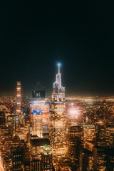 Fototapeta premium view at the edge in newyork city at night