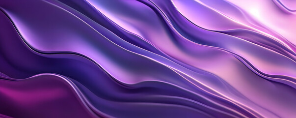 Obraz premium Abstract flowing waves of purple and violet hues creating a smooth texture background