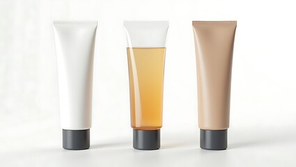 Cosmetic Tube Trio - Understated Elegance - Website header or beauty product marketing
