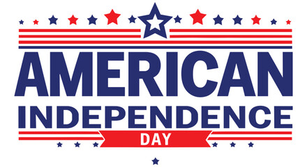 Obraz premium American independence day bold typography vector design, 4th of July celebration typography and stars, USA 4th of July independence day design, American freedom day typography with decorative elements