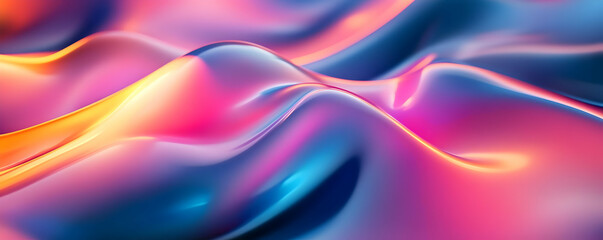Obraz premium Colorful abstract waves of fluid motion creating a vibrant, dynamic background