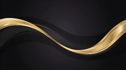 abstract background with golden wave