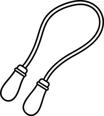 Minimalist Jump Rope Outline Vector – Great for Gym Marketing
