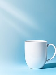 Fototapeta premium A minimalist ceramic coffee cup with a sleek modern design.