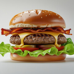 hamburger on a plate