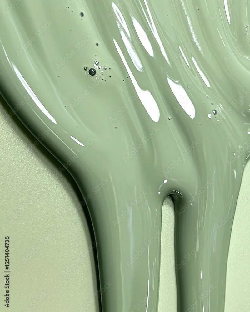 Poster Fluid Lime Cream Drips Create a Minimalist Backdrop for Creative Expression and Design