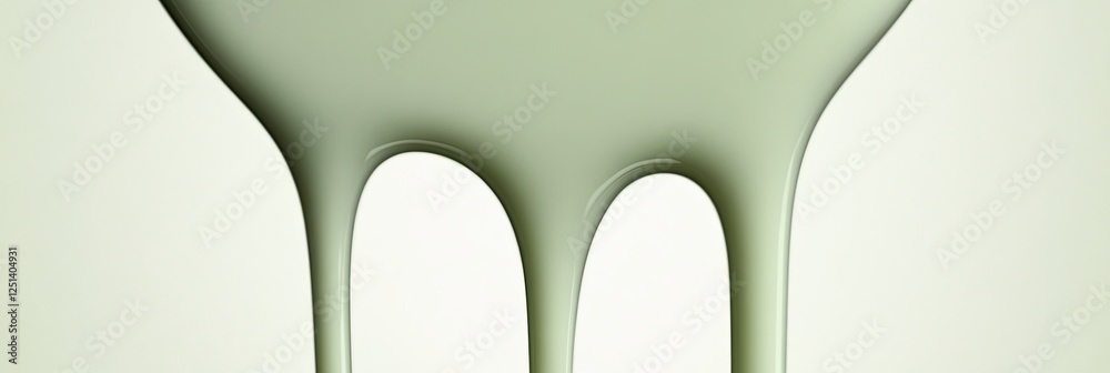 Poster liquid drip effect in lime cream tones creates a serene backdrop for creative text display