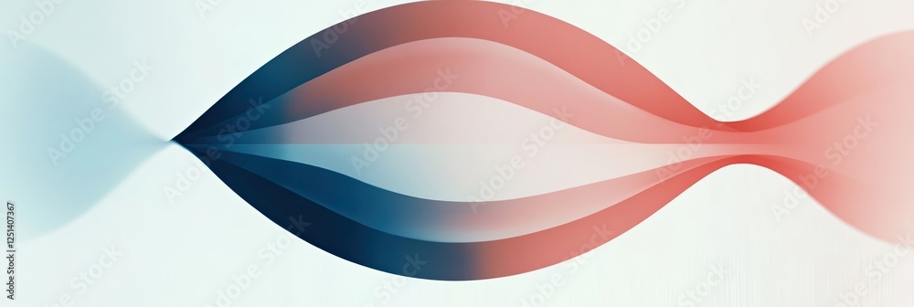 Poster Modern Abstract Fish Shape Crafted With Negative Space and Soft Gradients for Artistic Expression