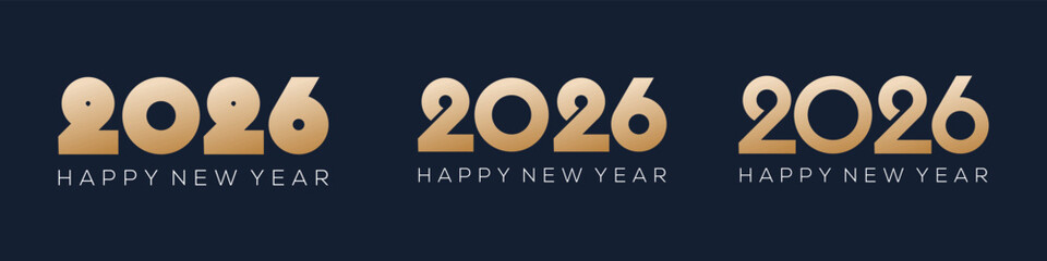 2026 Happy New Year design vector. trendy unique new year 2026 logo design template