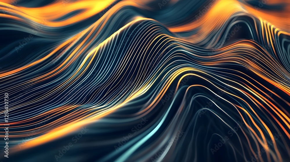 Aufkleber captivating digital artwork featuring mesmerizing waves of swirling vibrant abstract energy and move
