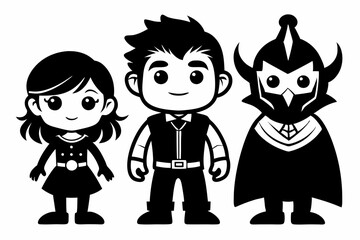  characters sublimation black and white color