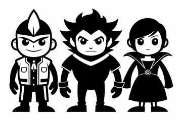  characters sublimation black and white color